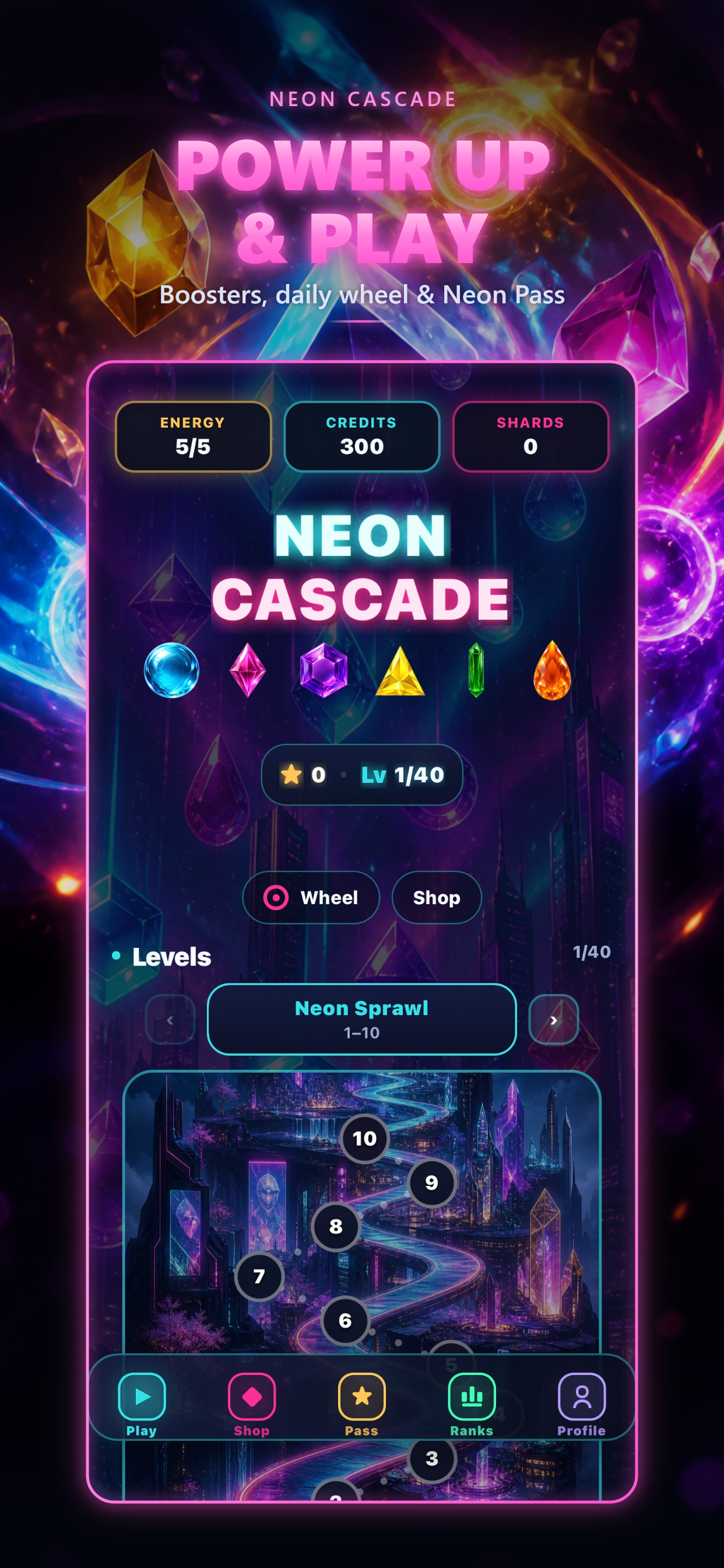 Neon Cascade screenshot 5